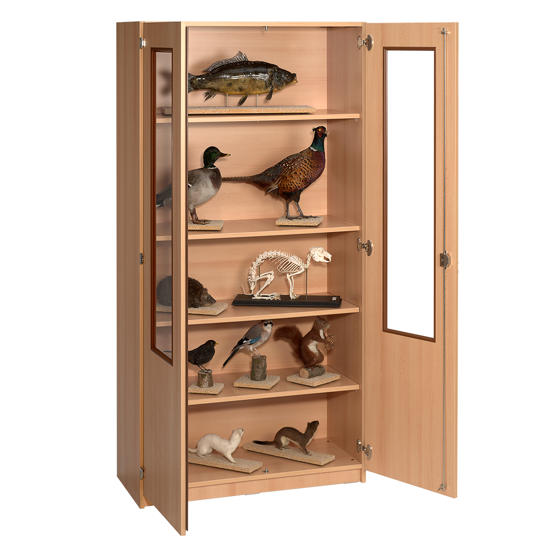 Hochschrank mit 2/3 verglasten Türen, ohne Mittelwand, B/H 95 x 190 cm